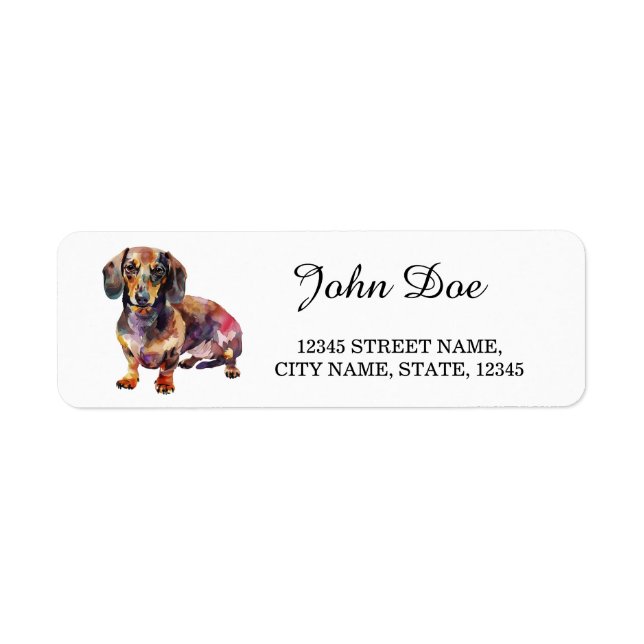 Dachshund Return Address Return Address Label (Front)