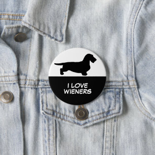 Dachshund Rough Hair - Silhouette 1 7.5 Cm Round Badge