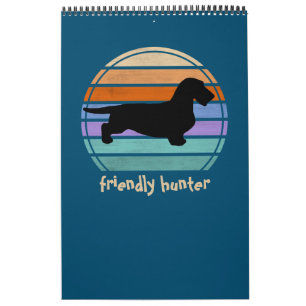 Dachshund Rough Hair - Silhouette 1 Calendar