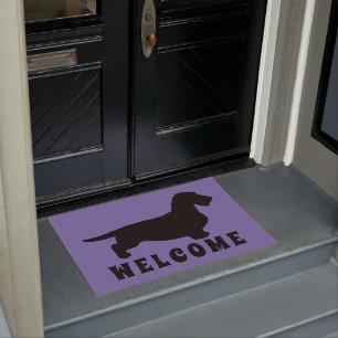 Dachshund Rough Hair - Silhouette 1 Doormat