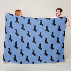 Dachshund Rough Hair - Silhouette 1 Fleece Blanket