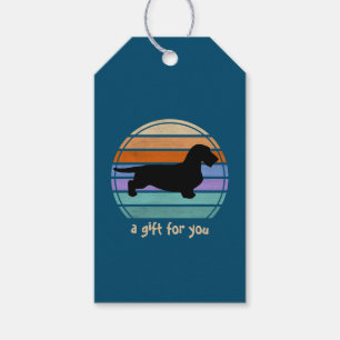 Dachshund Rough Hair - Silhouette 1 Gift Tags