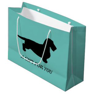 Dachshund Rough Hair - Silhouette 1 Large Gift Bag