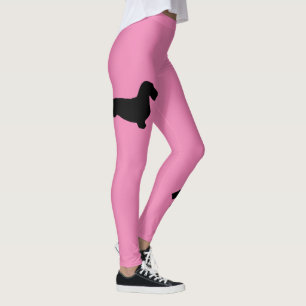 Dachshund Rough Hair - Silhouette 1 Leggings
