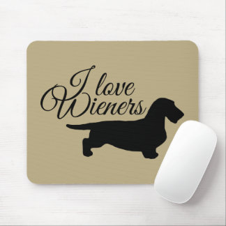 Dachshund Rough Hair - Silhouette 1 Mouse Pad