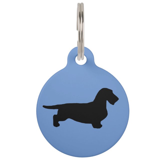 Dachshund Rough Hair - Silhouette 1 Pet Tag (Front)