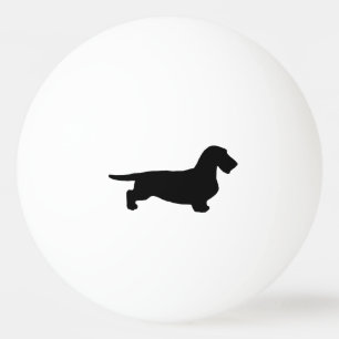 Dachshund Rough Hair - Silhouette 1 Ping Pong Ball