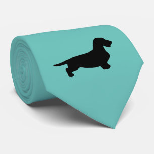 Dachshund Rough Hair - Silhouette 1 Tie