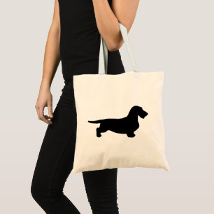 Dachshund Rough Hair - Silhouette 1 Tote Bag