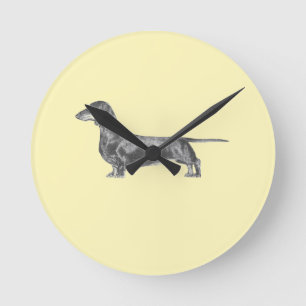 Dachshund Round Clock