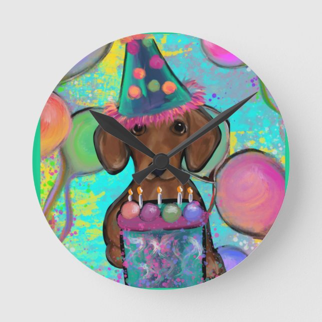 Dachshund   round clock (Front)