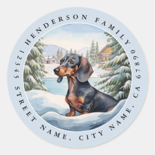 Dachshund Round Stickers