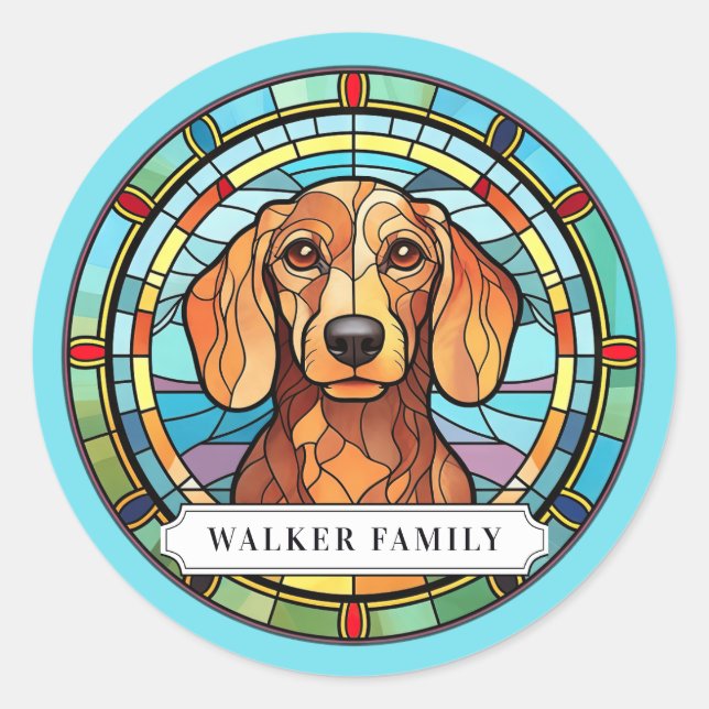 Dachshund Round Stickers (Front)