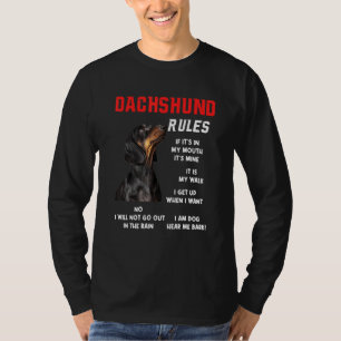 Dachshund Rules Fun Dog Owner Pet I M Dog Fun T-Shirt