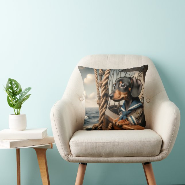 DACHSHUND SAILOR CUSHION (Chair)