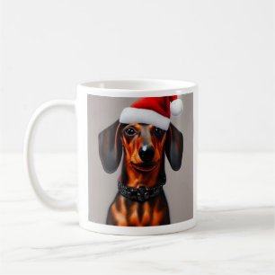 Dachshund, Santa, Christmas Coffee Mug