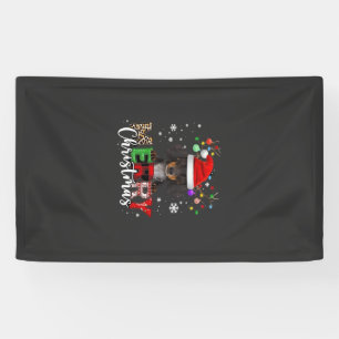 Dachshund Santa Dog Merry Christmas Oversized T-Sh Banner