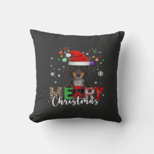 Dachshund Santa Dog Merry Christmas Oversized T-Sh Cushion