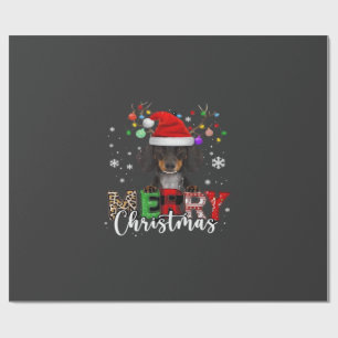 Dachshund Santa Dog Merry Christmas Oversized T-Sh Wrapping Paper