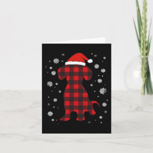 Dachshund Santa Hat Dog Lover Christmas  Card