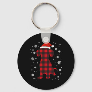 Dachshund Santa Hat Dog Lover Christmas  Key Ring