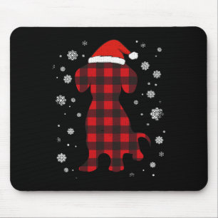 Dachshund Santa Hat Dog Lover Christmas Mouse Pad