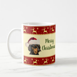 Dachshund Santa Merry Christmas Coffee Mug