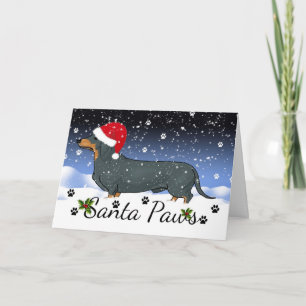 Dachshund Santa paws Winter Holiday