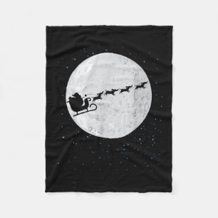 Dachshund Santa Sleigh Wiener Dog Christmas Gift F Fleece Blanket
