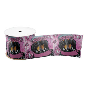 DACHSHUND  SATIN RIBBON