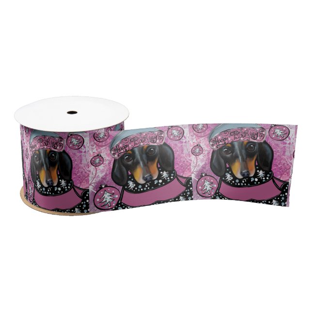 DACHSHUND  SATIN RIBBON (Spool)