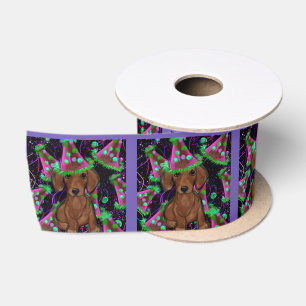 Dachshund      satin ribbon