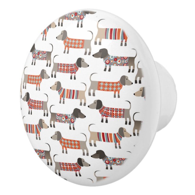 Dachshund Sausage Dog Ceramic Knob (Right)