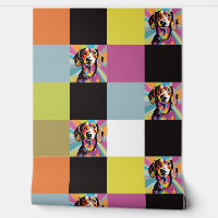 Dachshund Sausage Dog Colourful Squares Pop Art
