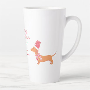 Dachshund sausage dog lover gift Christmas Latte Mug