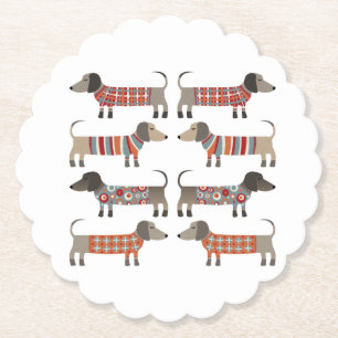Dachshund Sausage Dog Paper Coaster