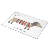 Dachshund Sausage Dog Personalised Placemat (On Table)