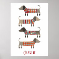 Dachshund Sausage Dog Personalised