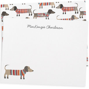Dachshund Sausage Dog Personalised Stationery Custom Letterhead