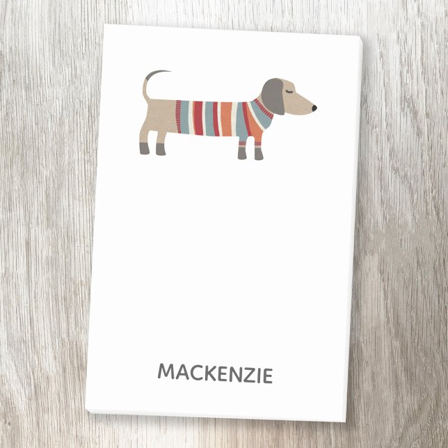 Dachshund Sausage Dog Personalized Post-it Notes (Creator Uploaded)