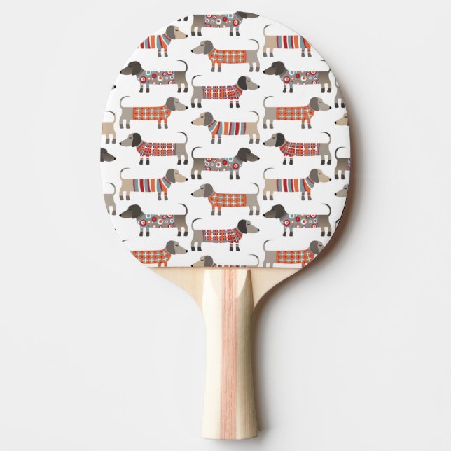 Dachshund Sausage Dog Ping Pong Paddle (Front)