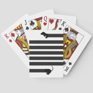 dachshund sausage dog playing cards