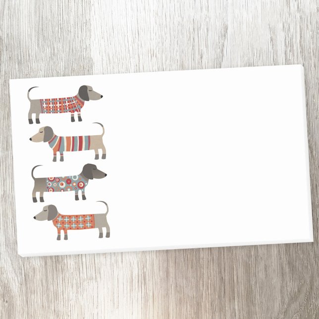 Dachshund Sausage Dog Post-it Notes (Dachshund Sausage Wiener Dog fun post-it notes)