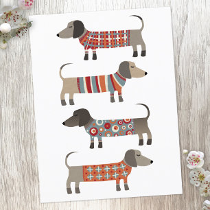 Dachshund Sausage Dog Postcard
