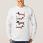 Dachshund Sausage Dog T-Shirt<br><div class="desc">Cute little Dachshund sausage or wiener dogs in woolly knitwear. Perfect for dog lovers and dog walkers.</div>