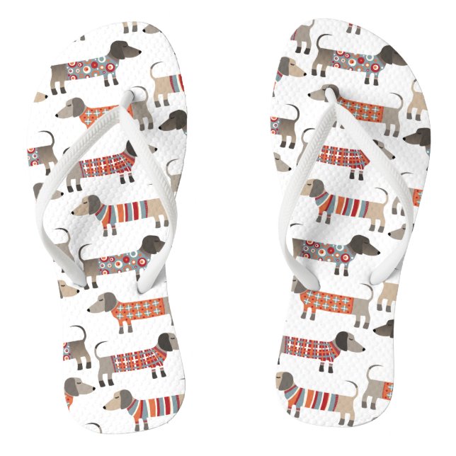 Dachshund Sausage Dog Thongs (Footbed)