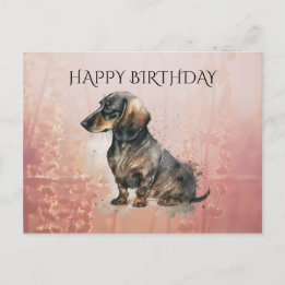 DACHSHUND Sausage Dog with editable text  Postcard