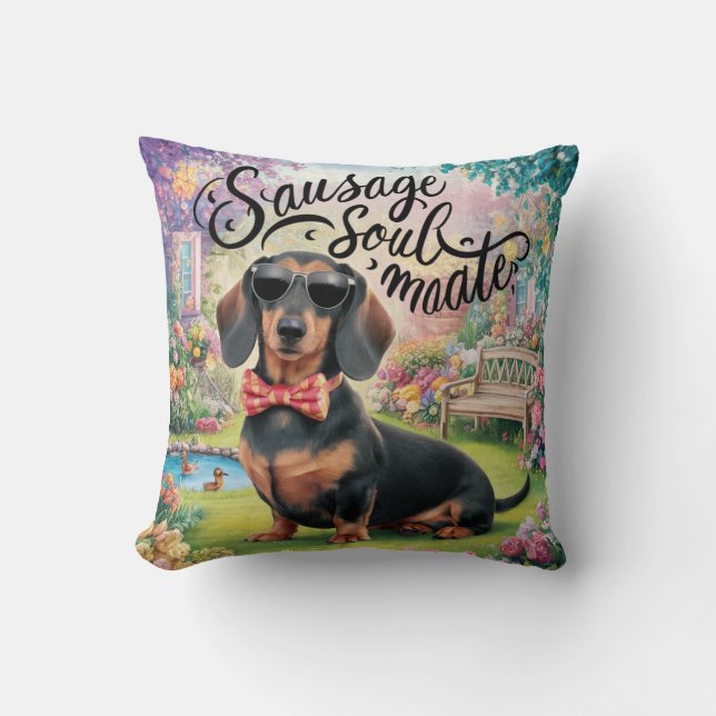Dachshund Sausage Soulmate Cushion (Front)