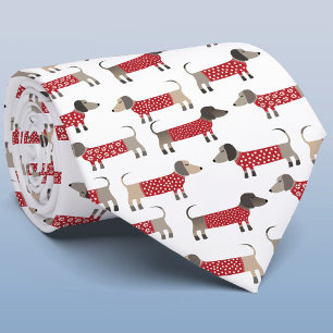 Dachshund Sausage Wiener Dog Holiday Tie
