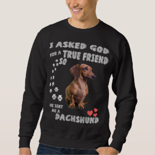 Dachshund Saying Mum, Wiener Dad, Weenie Lover, Sa Sweatshirt